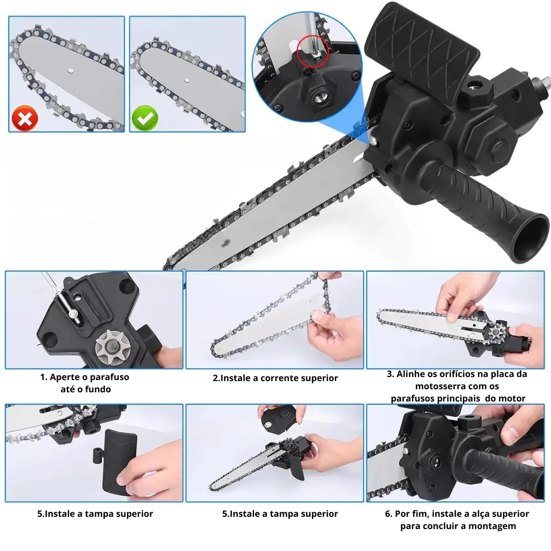 Chainsaw Adapter Kit for 6" Electric Drill and Screwdriver