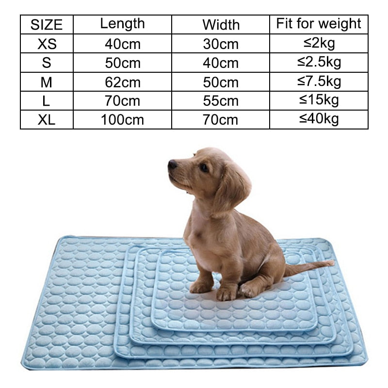 Dog cooling mat in summer