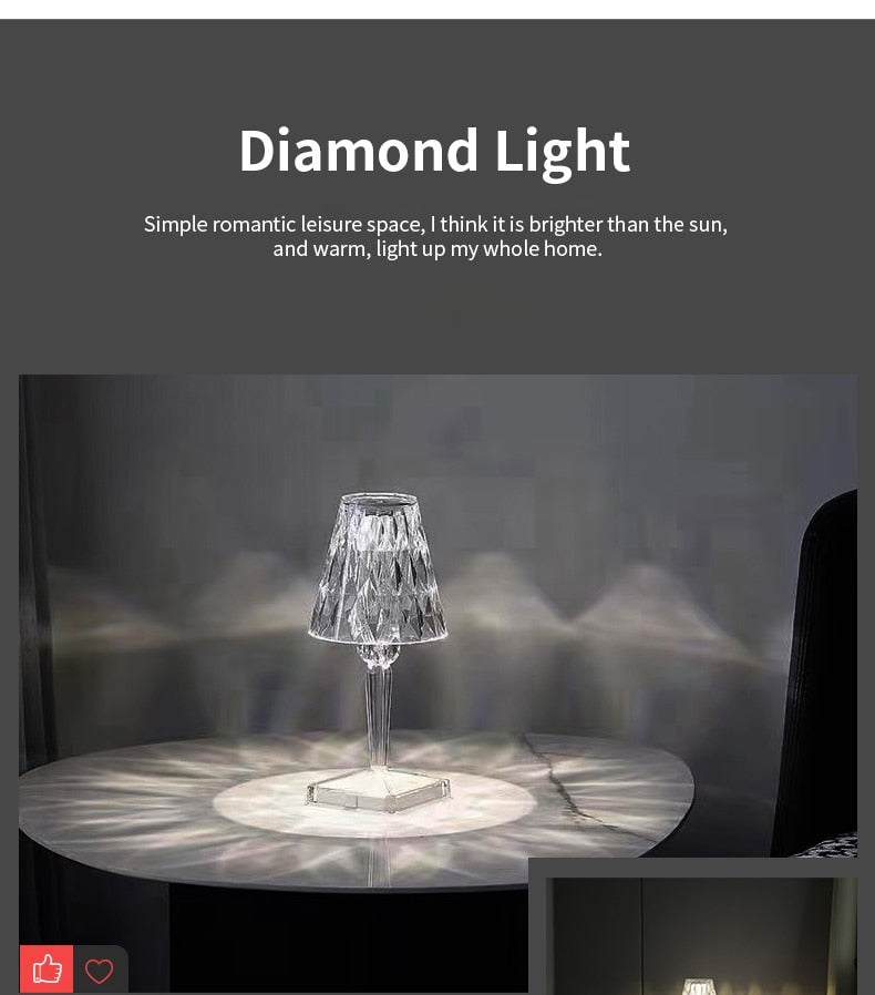 USB Diamond Table Lamp