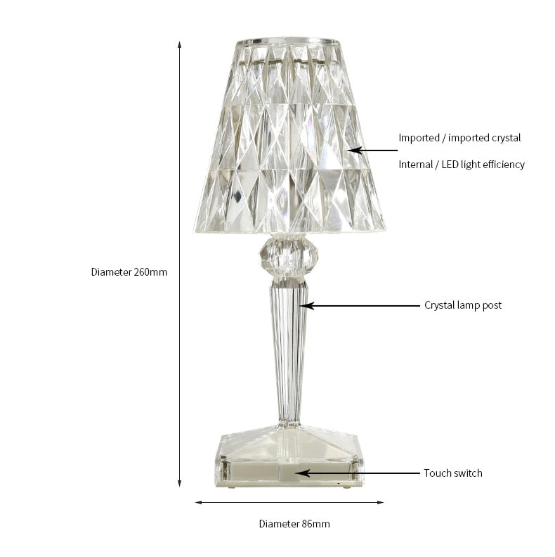 USB Diamond Table Lamp