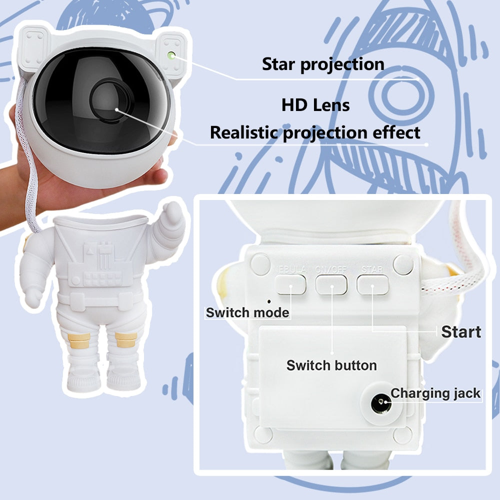 Astronaut Starry Sky Projector